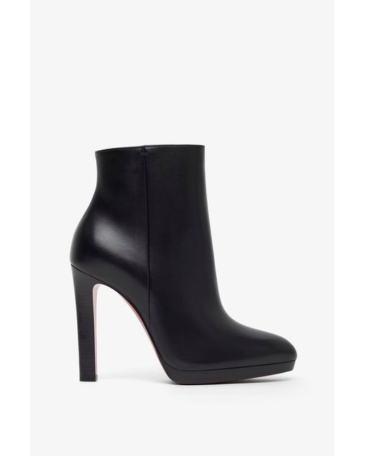 Christian Louboutin Fannylove 120 Black Leather Ankle Boots