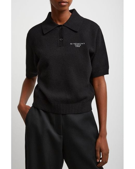 Givenchy Short Sleeve Black Polo Shirt