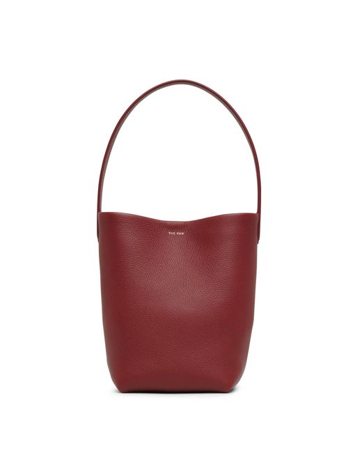 The Row Red Small N/s Park Terracotta Leather Tote Bag