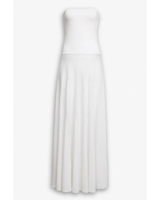 Alaïa White Linen-Blend Maxi Dress