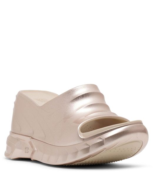 Givenchy Metallic Marshmallow Wedge Sandals