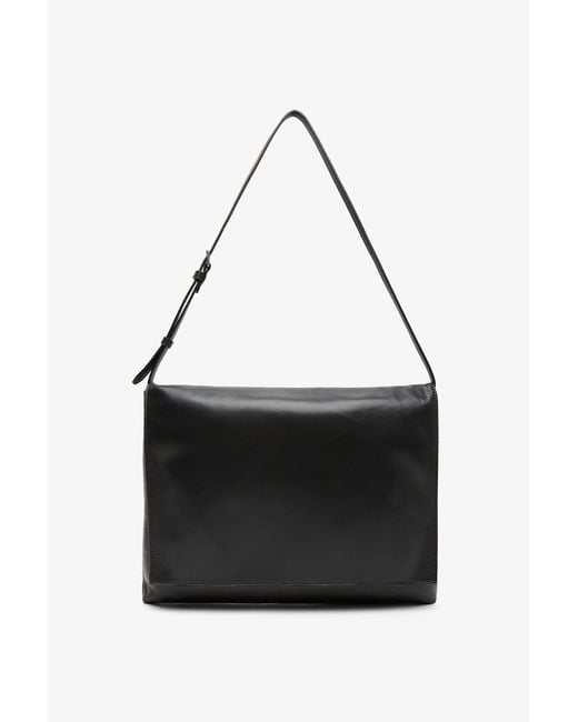 The Row Nan Black Leather Shoulder Bag