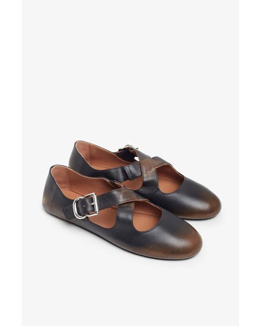 Alaïa White Criss Cross Ballet Flats