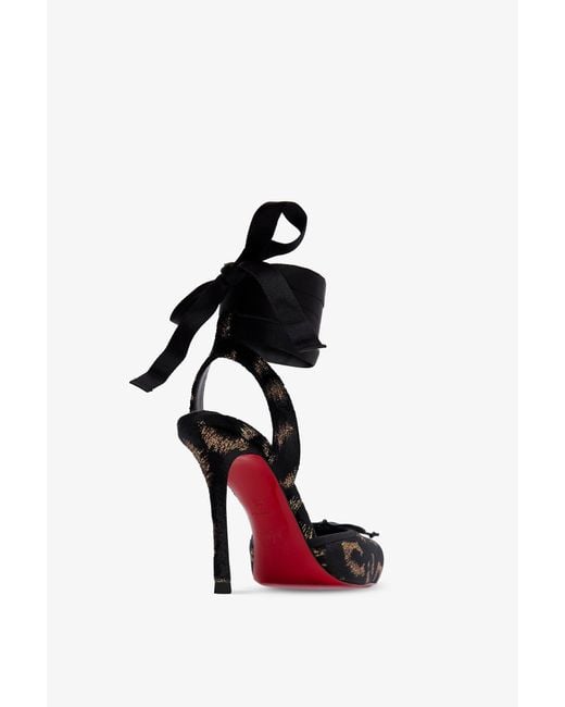 Christian Louboutin Black Cassia 100 Velvet And Lamé Pumps