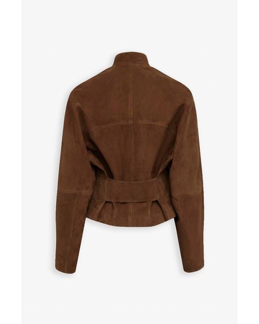 Alaïa Round Brown Suede Jacket