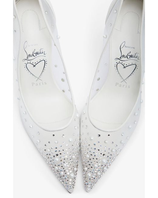 Christian Louboutin White Miss Z 100 Degrastrass Pumps