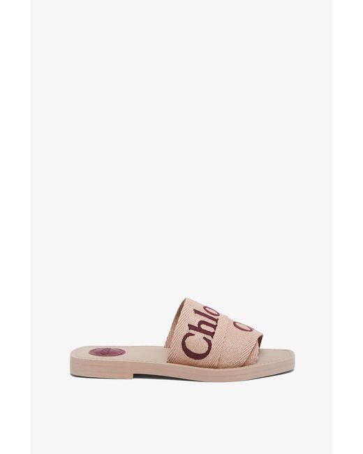 Chloé Woody Dusty Pink Slides
