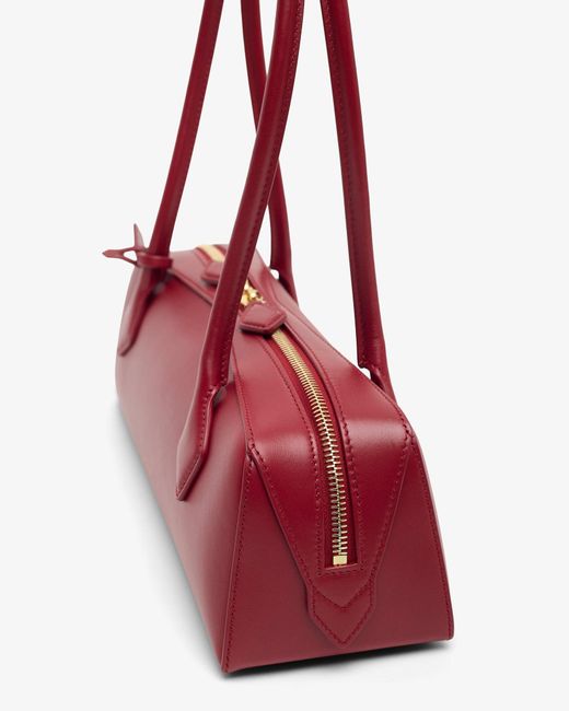 Alaïa Le Teckel Medium Red Smooth Leather Bag