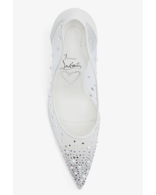 Christian Louboutin White Miss Z 100 Degrastrass Pumps