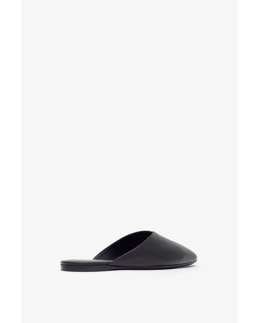Herbert Levine White Homebody Soft Leather Slide Sandals