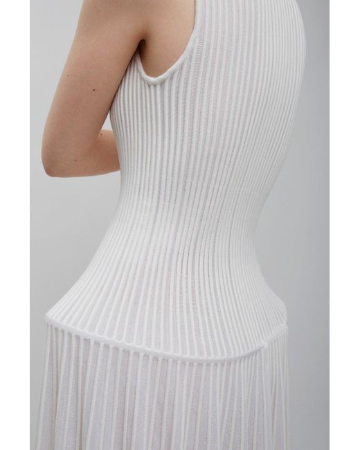 Alaïa White Knit Crinoline Dress