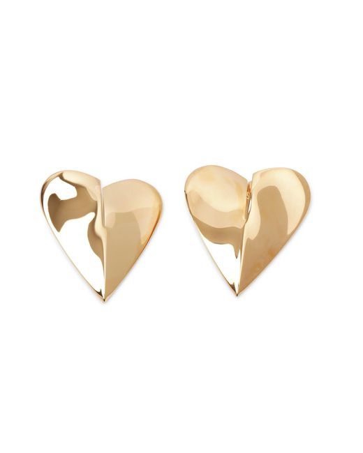 Alaïa Natural Torn Heart Gold Earrings