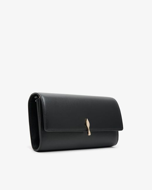 Christian Louboutin Black Bettina Wallet On A Chain Clutch