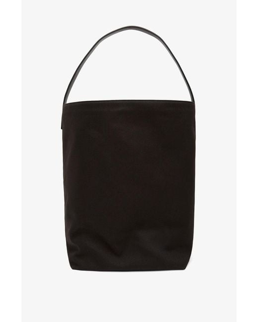 The Row Large N/s Black Canvas Tote Bag