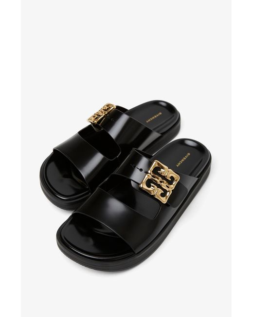Givenchy 4g Black Flat Sandals