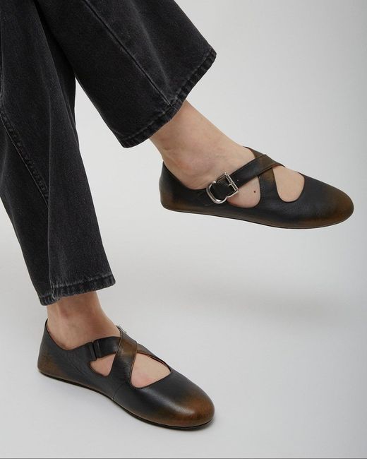 Alaïa White Criss Cross Ballet Flats