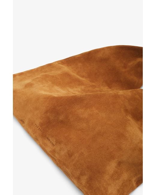 The Row Bindle Small Brown Suede Bag