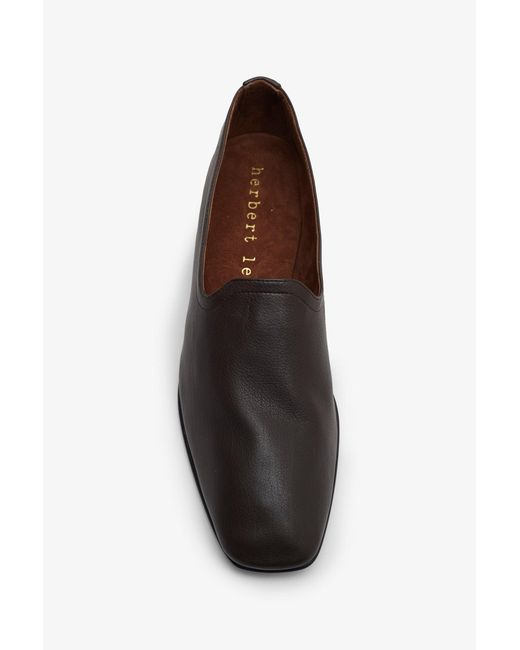 Herbert Levine Black 30 Soft Leather Dark Brown Loafers
