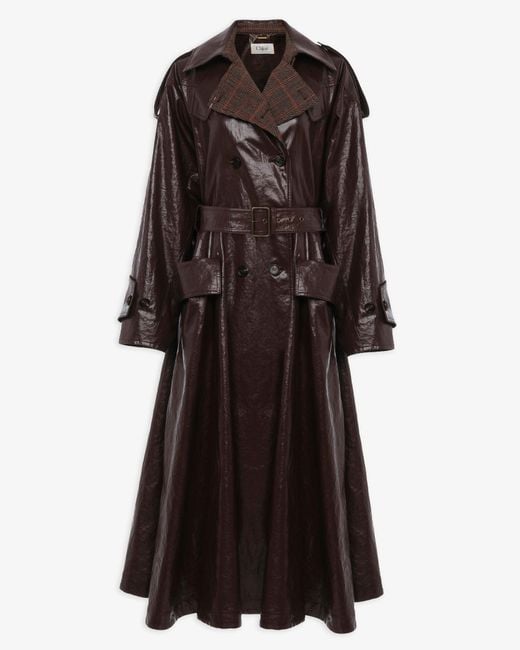 Chloé Brown Double-breasted Riding Coat