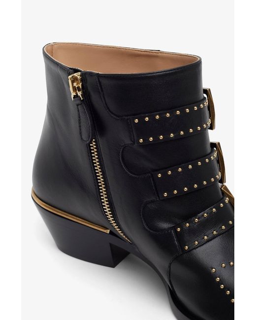 Chloé White Susan Black Boots