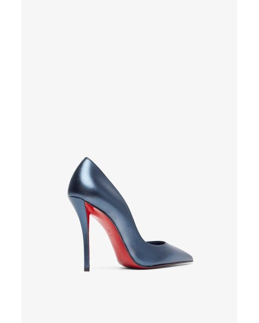 Christian Louboutin Miss Z 100 Blue Laminated Nappa Pumps