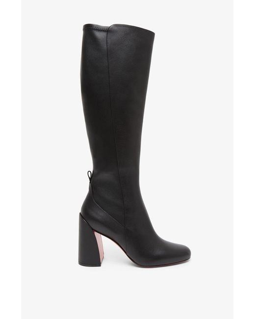 Christian Louboutin Jane 85 Black Leather Boots
