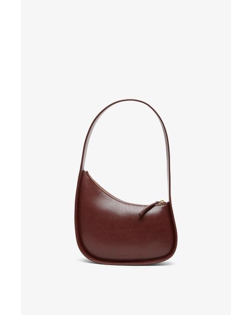 The Row Red Half Moon Burgundy Leather Bag