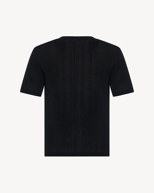 The Row Etina Black Jersey T-shirt