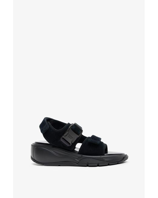 Phoebe Philo White Pace Runner Black Flat Sandals
