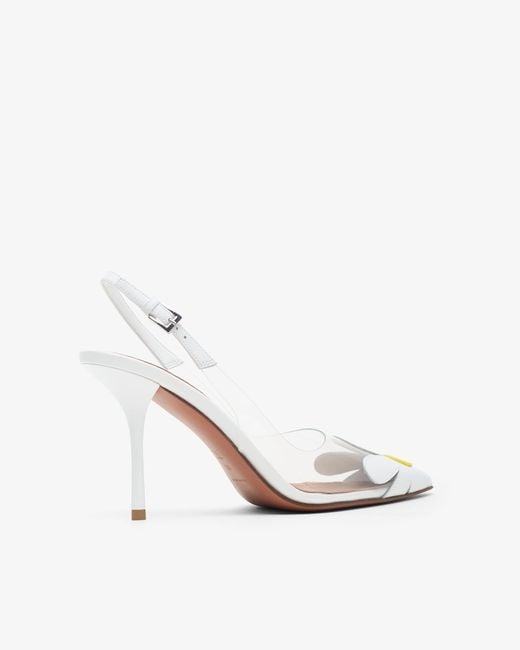 Alaïa White Bloom 90 Slingbacks
