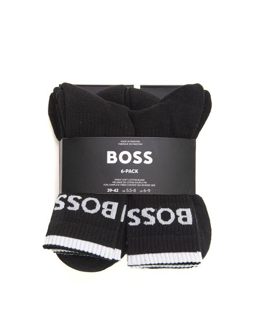Set 6 Calzini 6P--QS-STRIPE-CC di Boss in Black da Uomo