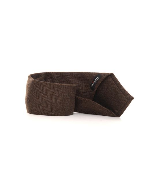 Cravatta di Kiton in Brown da Uomo