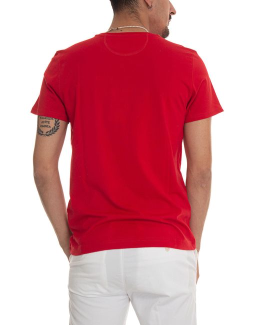T-shirt girocollo mezza manica Serge di La Martina in Red da Uomo