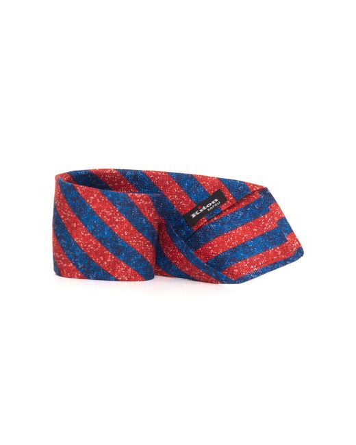 Cravatta in seta di Kiton in Red da Uomo