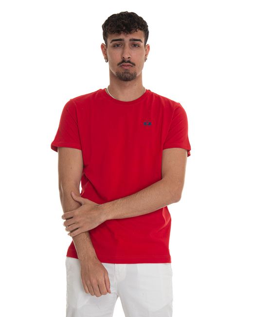 T-shirt girocollo mezza manica Serge di La Martina in Red da Uomo