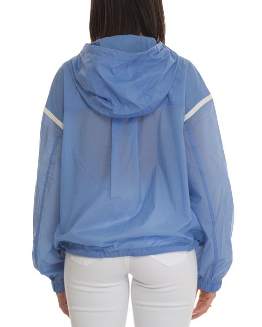Giubbino extra-light antivento Crinkle hooded di Woolrich in Blue