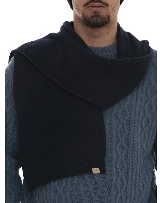 Set Sciarpa e Cappello di Woolrich in Black da Uomo