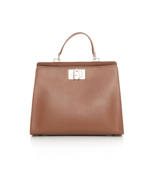 Furla 1927 Classical Bag Cognac in Brown Lyst