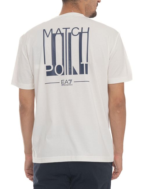 T-shirt di EA7 in White da Uomo