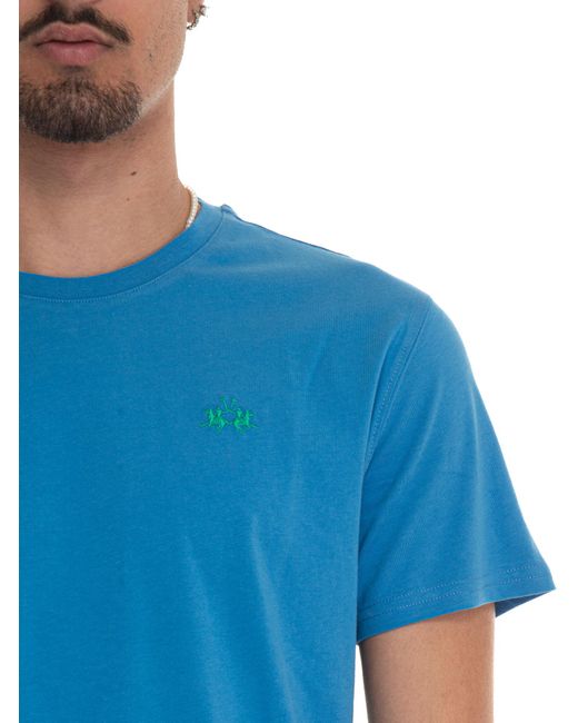T-shirt girocollo mezza manica Serge di La Martina in Blue da Uomo