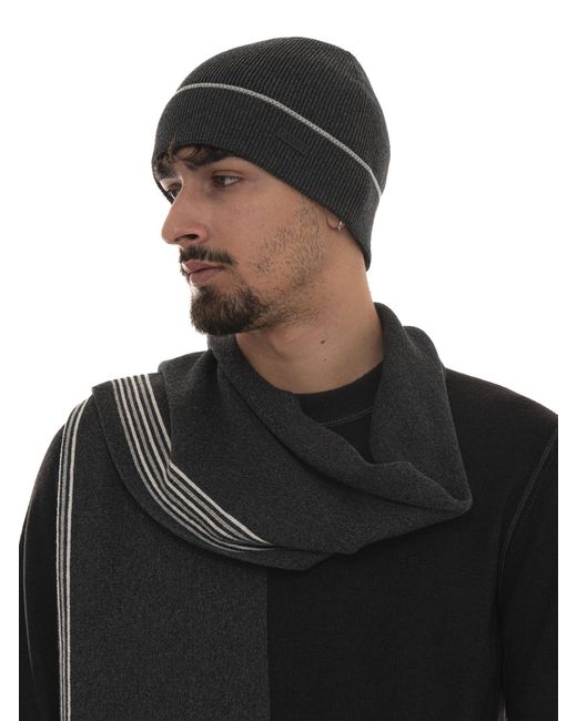 Set Sciarpa e Cappello di Boss in Black da Uomo