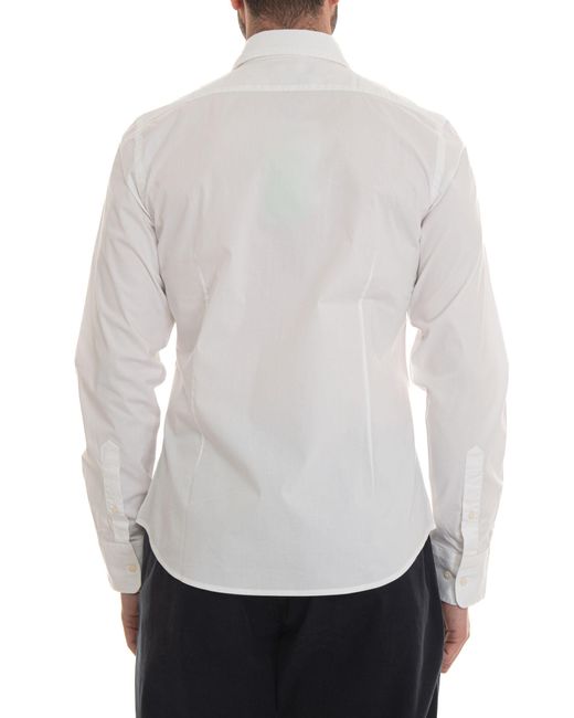 Camicia cotone manica lunga Antonello di La Martina in White da Uomo