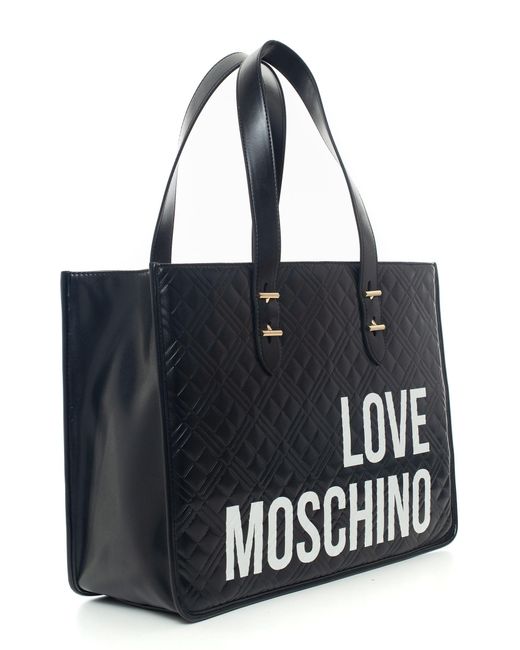 Love Moschino Shopping Bag Black Polyurethane | Lyst