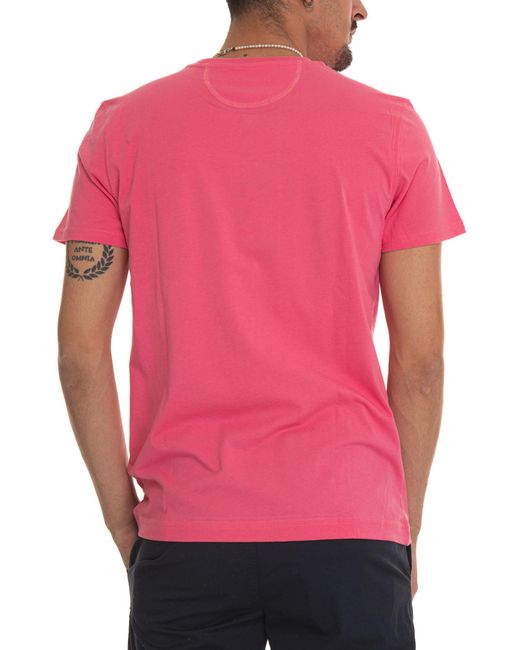 T-shirt girocollo mezza manica Serge di La Martina in Pink da Uomo