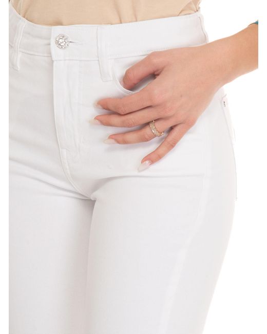 Jeans 5 tasche di Guess in White