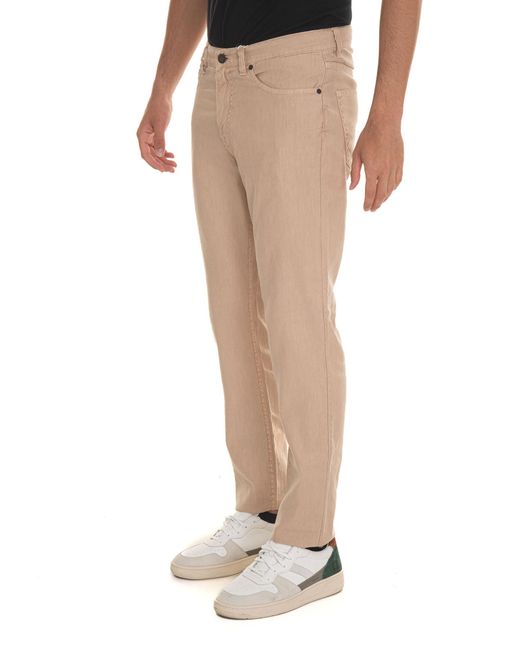 Pantalone 5 tasche di Gant in Natural da Uomo