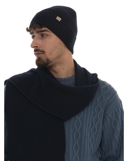 Set Sciarpa e Cappello di Woolrich in Black da Uomo