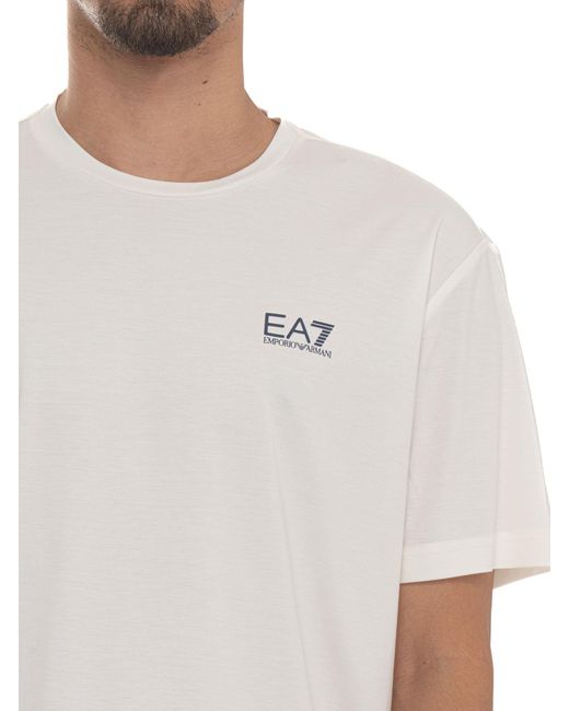 T-shirt di EA7 in White da Uomo
