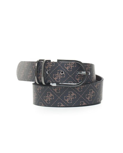 Guess Hattan Belt With Logo Detail Leather Men - Lyst