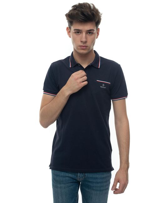 gant blue polo shirt